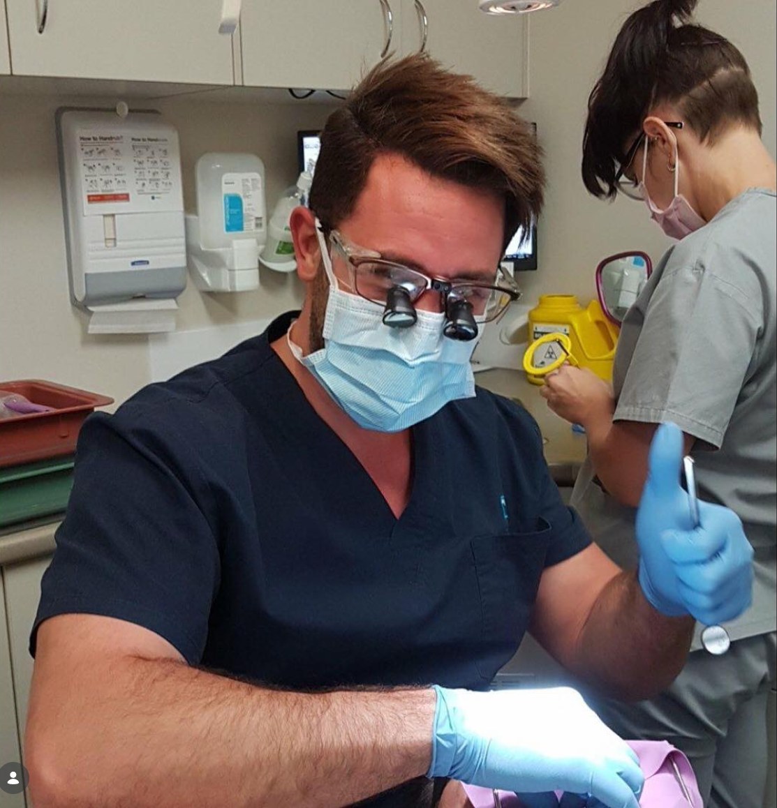 Dr Pierre Khazin performing dental treatment with magnification loupes — Dr Pierre Dentistry Edgecliff